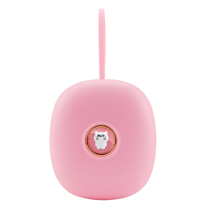 Portable silent vibration clock snooze button and flashing light reminder with Pink