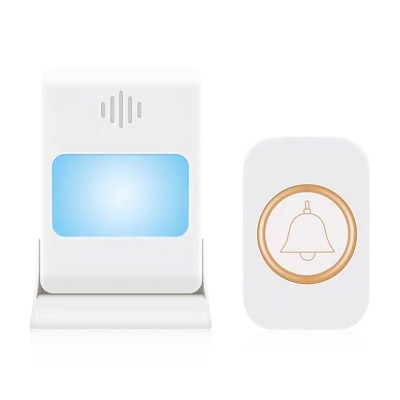 Vibrating doorbell wireless 300m with 36 ringstone and colorful light doorbell ring for deaf
