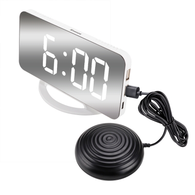 Mirror vibration alarm clock with snooze mode wireless vibrate alarm clock