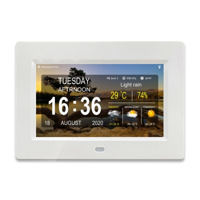 Wifi alarm clock weather station digital calendar clock 7 inch