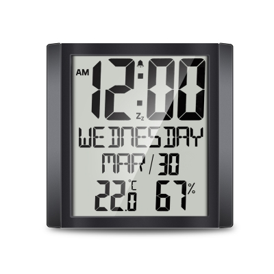 Calendar large screen alarm clock multifunctional large screen digital display temperature and humidity
